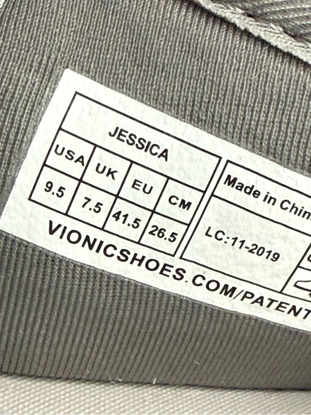 Vionic Jessica Mary Jane Sneakers Gray-White Size 9.5